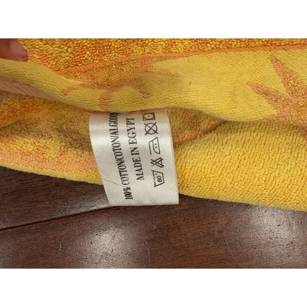 Vintage Royal Plaza Beach Towel Vibrant Colors With Giant Sun Sparkle Egypt 2